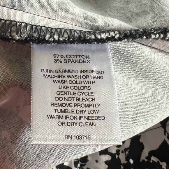 Valerie Stevens Black and White Floral A-Line Pleated Skirt SZ 14 - Picture 10 of 11